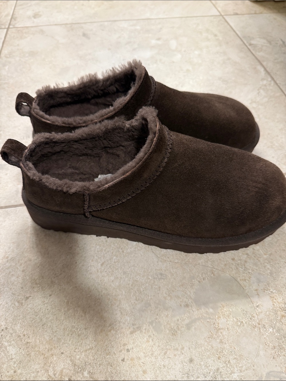 Micro Mini Womens UGGS. Chocolate Brown
